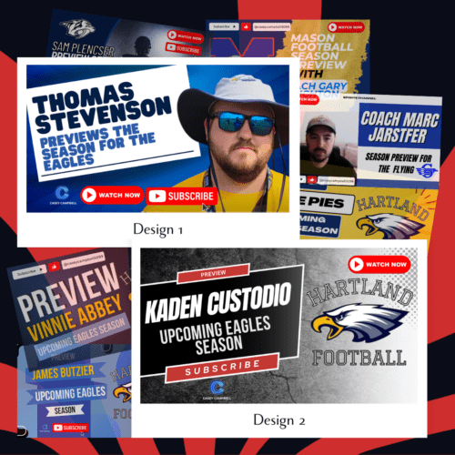 The Casey Campbell podcast YouTube thumbnails